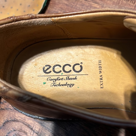 Ecco Men's Brown Leather Oxford Shoes - Picture 7 of 8